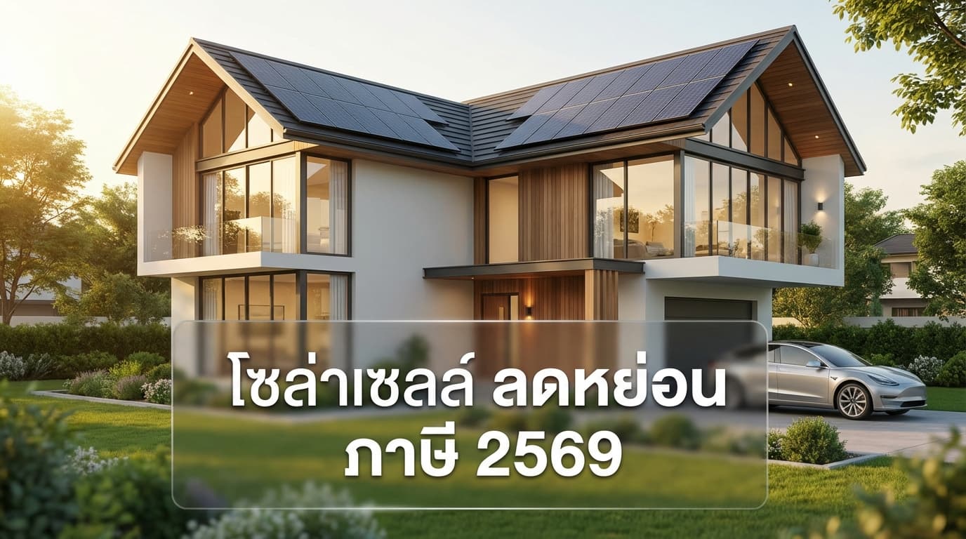 โซล่าเซลล์ ลดหย่อน ภาษี 2569 ติดตั้งคุ้มค่ากับ เอนีเทค บางปะอิน ประหยัดไฟระยะยาว