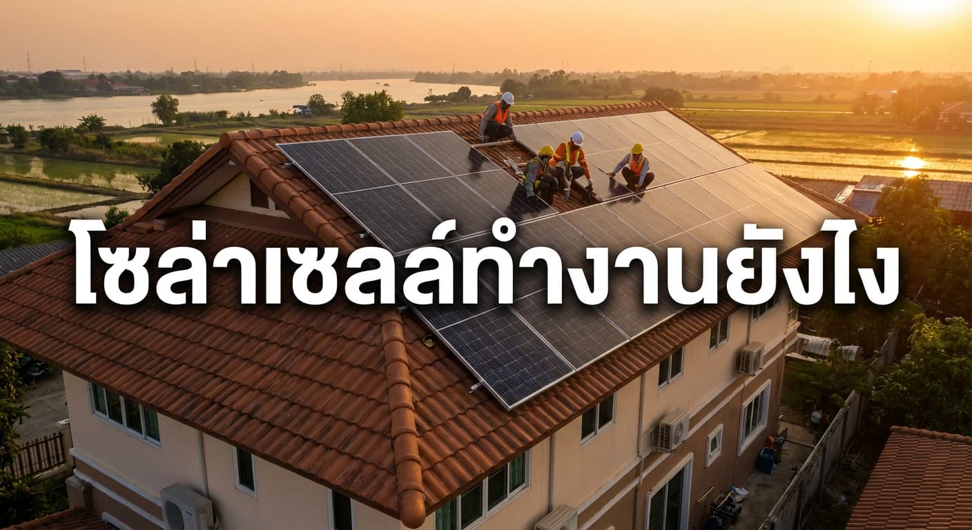 โซล่าเซลล์ทำงานยังไง? เจาะลึกระบบผลิตไฟฟ้าประหยัดค่าไฟในบางปะอิน โดย เอนีเทค