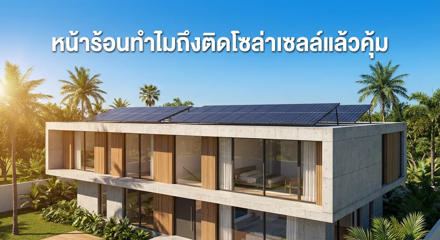 หน้าร้อนทำไมถึงติดโซล่าเซลล์แล้วคุ้ม? เจาะลึกทางรอดค่าไฟแพงสำหรับชาวบางปะอิน โดย เอนีเทค
